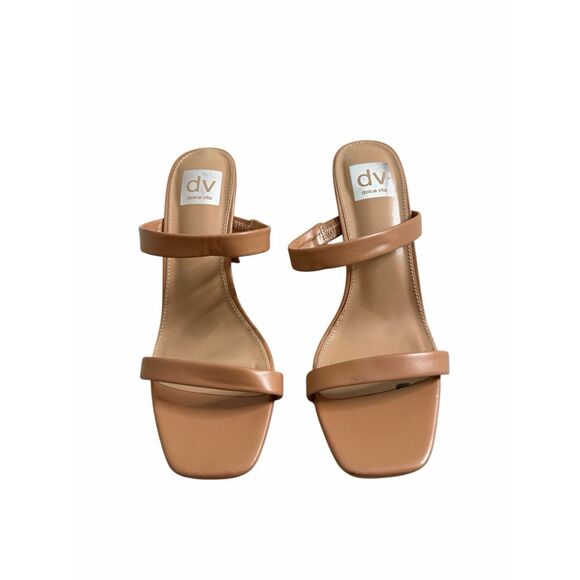 DV Dolce Vita Yorke Two-Band Square-Toe High-Heel Dress Sandals Size 8 - Picture 2 of 6